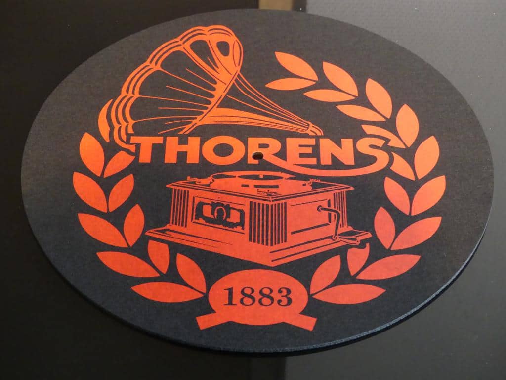 Filzmatte Schwarz mit Thorens Logo