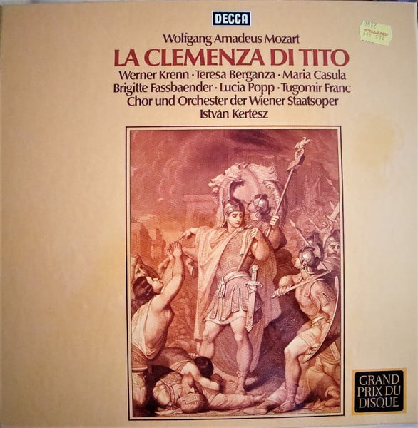 Wolfgang Amadeus Mozart, Vienna State Opera Orchestra, István Kertész ‎– La Clemenza Di Tito