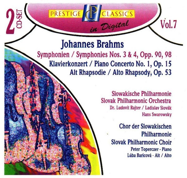 Johannes Brahms – Symphonies Nos. 3 & 4 / Piano Concerto No. 1 / Alto Rhapsody